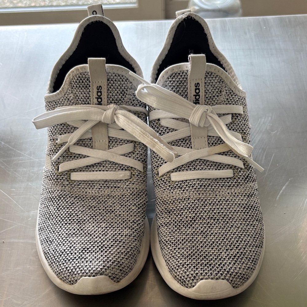 Adidas White and Black Knit Sneakers